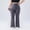 Gray, variant on YHAJDS Womens Plus Size Pants Solid Color High Waist Tummy Control Flared Yoga Gym Sport Trousers for Women With Side Pockets