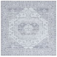 thumbnail image 2 of SAFAVIEH Tucson Tanja Oriental Machine Washable Area Rug, Light Gray, 6' x 6' Square, 2 of 13