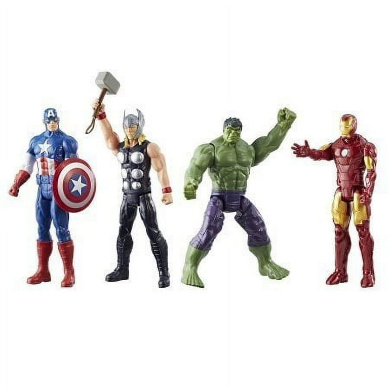 HASBRO Titan Hero Series - Pack de 4 figurines Iron Man, Captain America,  Black Panther et Iron Spider - Avengers pas cher 