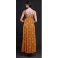 thumbnail image 3 of Bimba Robe Longue en Rayonne Imprimée Feuilles pour Femmes Chic Bohème Été Maxi Plage-TTTG, 3 of 5
