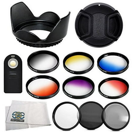 58mm Professional Lens Filter Accessory Kit for Canon EOS 70D, 60D, 7D, 7D Mark II, T6s, T6i, T5i, T4i, T3i, T2i, T1i, SL1, XSi, XTi, XT, EOS M, 6D, & More