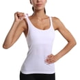 thumbnail image 3 of Women Tank Tops Ribbed Workout Tank Tops For Women With Built In Bra Tight Racerback Scoop Neck Top Womens Tops, 3 of 7