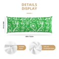 thumbnail image 2 of Body Pillow Cover - Soft Body Pillow Pillowcase, Bikes Pattern green Breathable Long Body Pillow Case Cover with Invisible Zipper 20x60in, 2 of 5