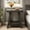 Black, variant on Fnova 2-Tier Wooden End Table, Farmhouse Narrow Side Table with Storage Shelf, Accent Sofa Table, Nightstand for Living Room, Bedroom, Small Spaces, Entryway