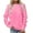 Pink, variant on VANLOFE Women's Solid Color Long Sleeve Sweatshirt Round-Neck Sweatshirt for Women Women's Soft Warm Beige Sweatshirt S