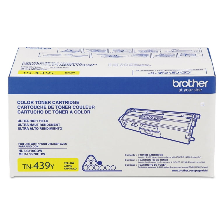 Brother TN439Y Original Ultra High Yield Laser Toner Cartridge - Yellow - 1 Each - 9000 Pages Brother TN439Y Original Ultra High Yield Laser Toner Cartridge - Yellow - 1 Each - 9000 Pages