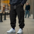 thumbnail image 2 of JAJAHO Cargo Pants Mens Joggers Utility Multiple Pockets Drawstring Waist Comfortable Daily Wear Trousers Climbing Fishing Ankle-Tied Classic Trousers, 2 of 6