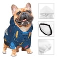 thumbnail image 3 of Fotbe Colorful Ocean Shark Sudadera con Estampado para Perros Pequeños – Suéter con Capucha para Mascotas, Tela Suave de Forro Polar con Bolsillo-Medium, 3 of 7
