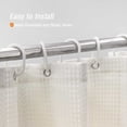 thumbnail image 5 of Small Stall Shower Curtain 36 x 72, Narrow Orange Ombre Shower Curtain for Bathroom, Waffle Weave Fabric Shower Curtain Set with Hooks, Water Repellent, Machine Washable, 5 of 6