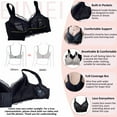 thumbnail image 6 of BIMEI Women Mastectomy Bra Breast Prosthesis with Pockets Wirefree Comfort Plus Size Everyday Bra 2440,Black,36 for B/C/D, 6 of 7