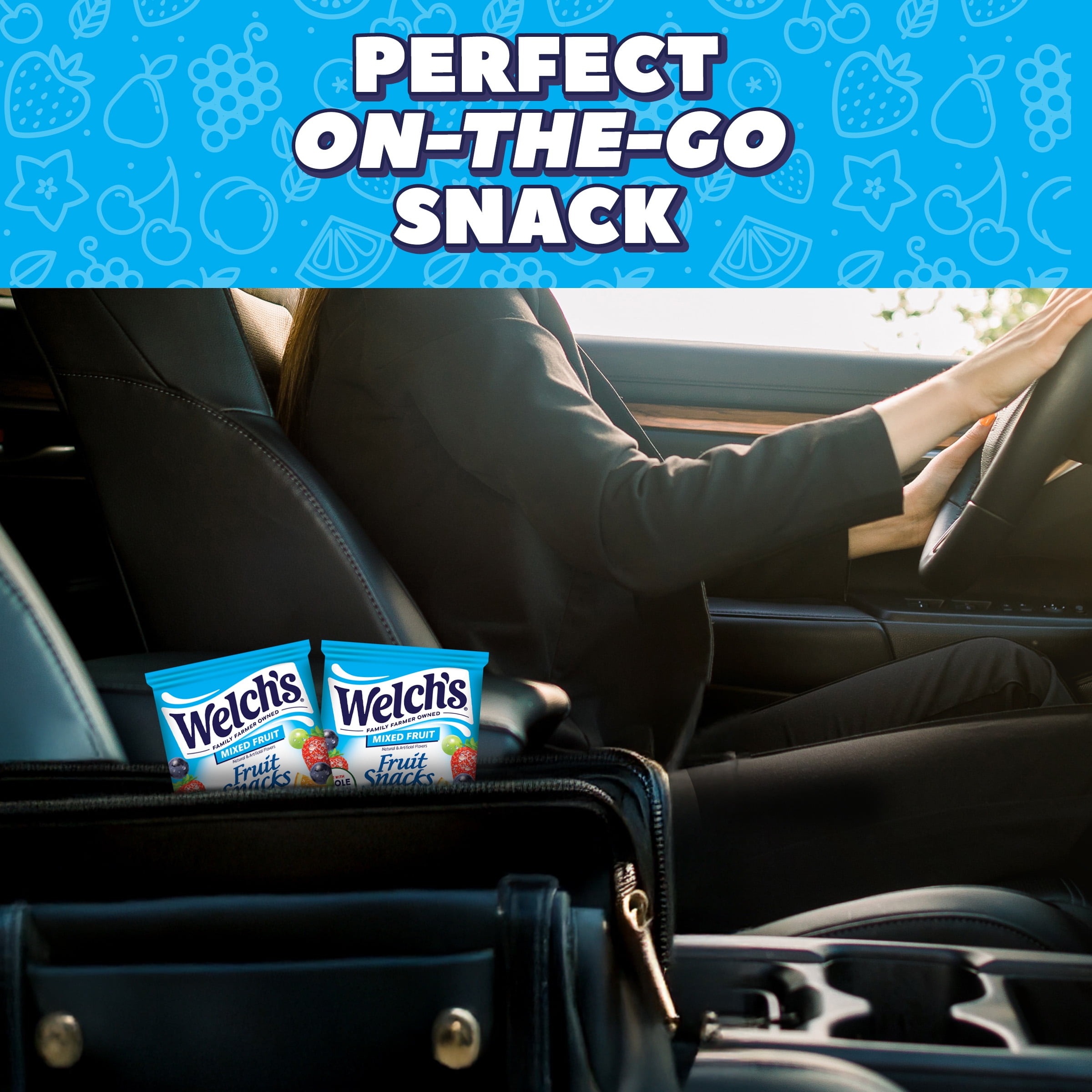 Welch's Fruit Snacks Gluten-Free Mixed Fruit Soft Fruit Snacks, .8oz (80 pack)