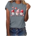 thumbnail image 2 of Xuyuer Valentine's day Women's Printed Round Neck Short Sleeve T-Shirt, Cute Pattern Top for Casual Outfits, Fashion Ladies Tee, 2 of 7