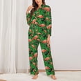 thumbnail image 3 of Wukai Flamingo Print Women's Pajama Set - Soft Long Sleeve Sleepwear for Comfort and Style-Large, 3 of 9