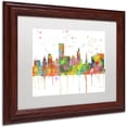 thumbnail image 2 of Trademark Fine Art "Providence RI Skyline Mclr-1" Canvas Art by Marlene Watson, White Matte, Wood Frame, 2 of 4