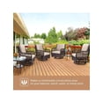 thumbnail image 7 of Eastvita 3 Pieces Rattan Swivel Rocking Chair Outdoor. 360 Degree Swivel Patio Bistro Conversation Furniture Set With Premium Cushions And Armored Glass Top Side Table For Garden. Backyard, 7 of 7