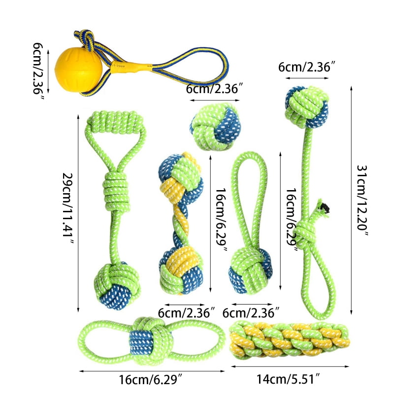 13 Pieces Rough Rope Dog Chew Toys More Funny Long Lasting Indestructible Dog Promote the Relationship Keep Healthy