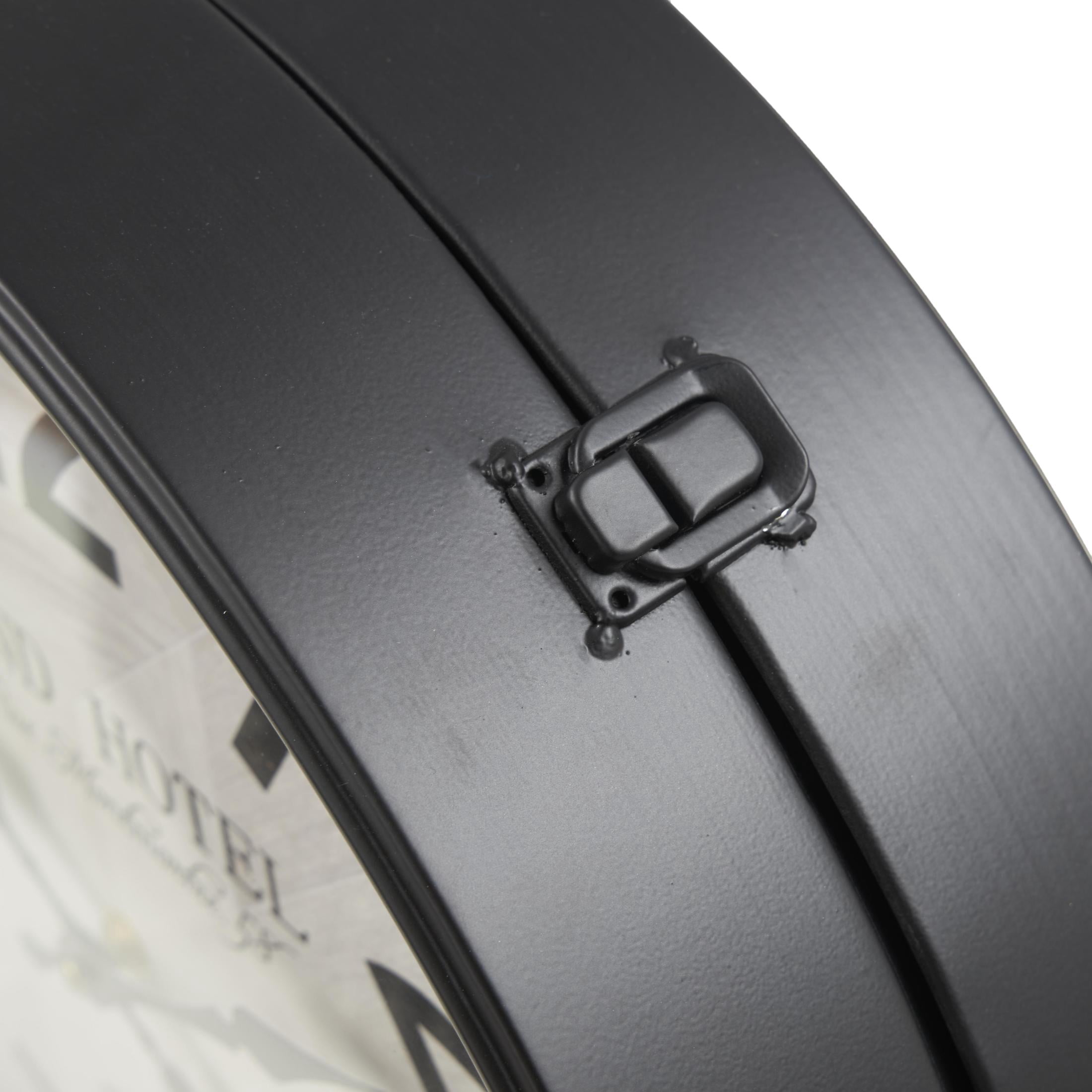 DecMode 72" Black Metal Double Sided Clock with Cone Shaped Base