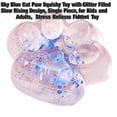 thumbnail image 3 of Sky Blue Cat Paw Squishy Toy with Glitter Filled Slow Rising Design, Single Piece, for Kids and Adults, Relaxation Squeeze Toy, 3 of 3
