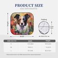 thumbnail image 2 of Kdxio Colorful Flower Dog Print 2-Piece Sun Shade Front Windshield - Foldable Car Front Window Sunshades for Most Sedans SUV Truck, 2 of 6