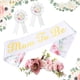 thumbnail image 4 of Kit de guirnalda para baby shower con forma de corona de flores para mamá, futuro padre, 4 of 7