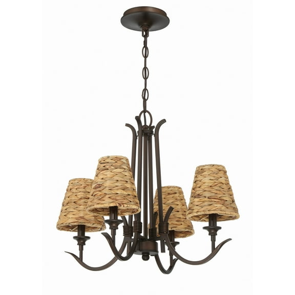 58324-ABZ Craftmade Lighting Kokomo - 4 Light Chandelier-17.88 Inches Tall and 21.25 Inches Wide-Aged Bronze Brushed Finish