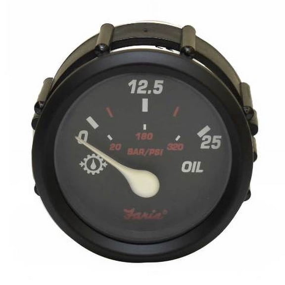 Faria Boat Oil Pressure Gauge GP7062A | Professional Red 2 Inch Marine