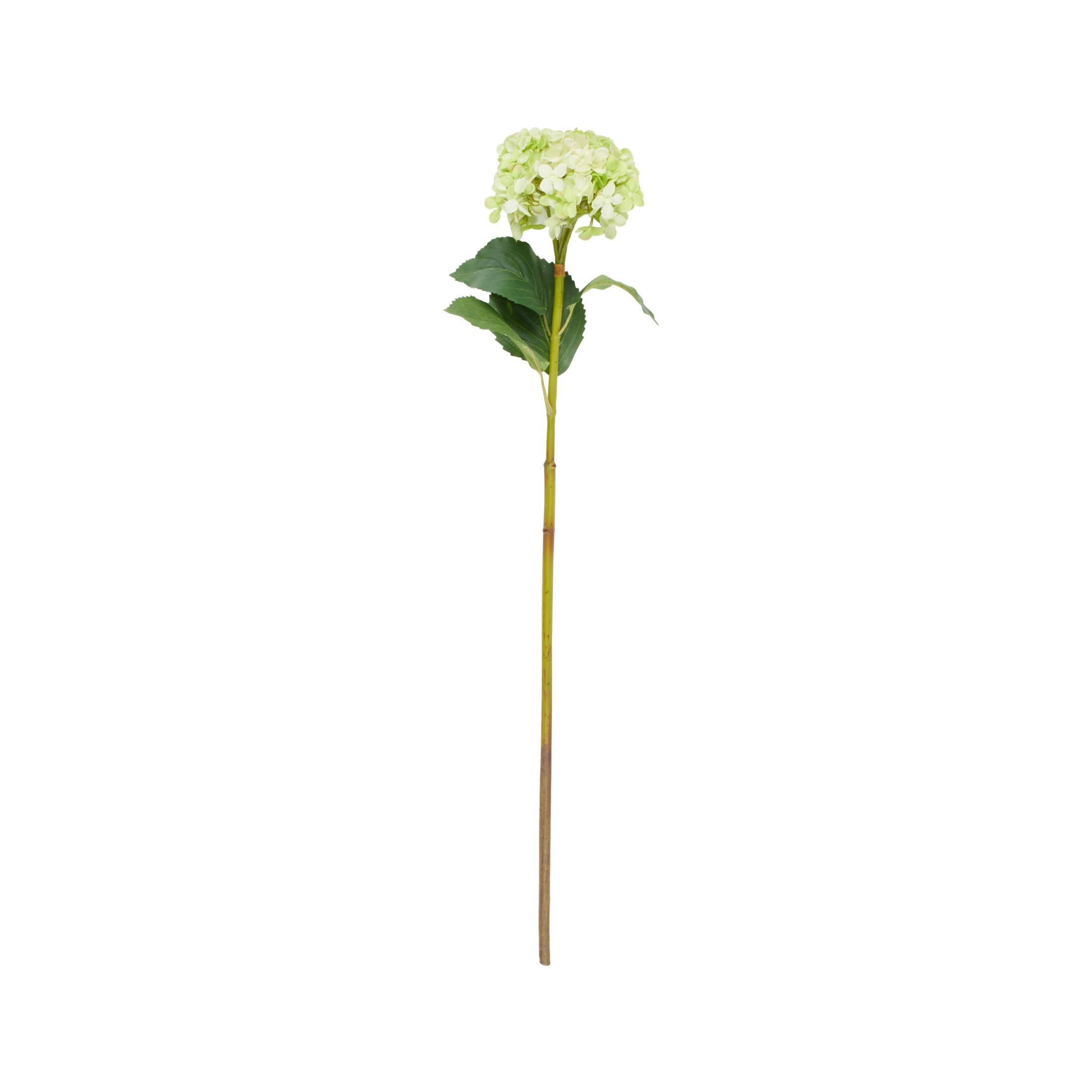 33" Plastic Floral Tall Hydrangea Artificial Flower Stem, by DecMode (8 Count)