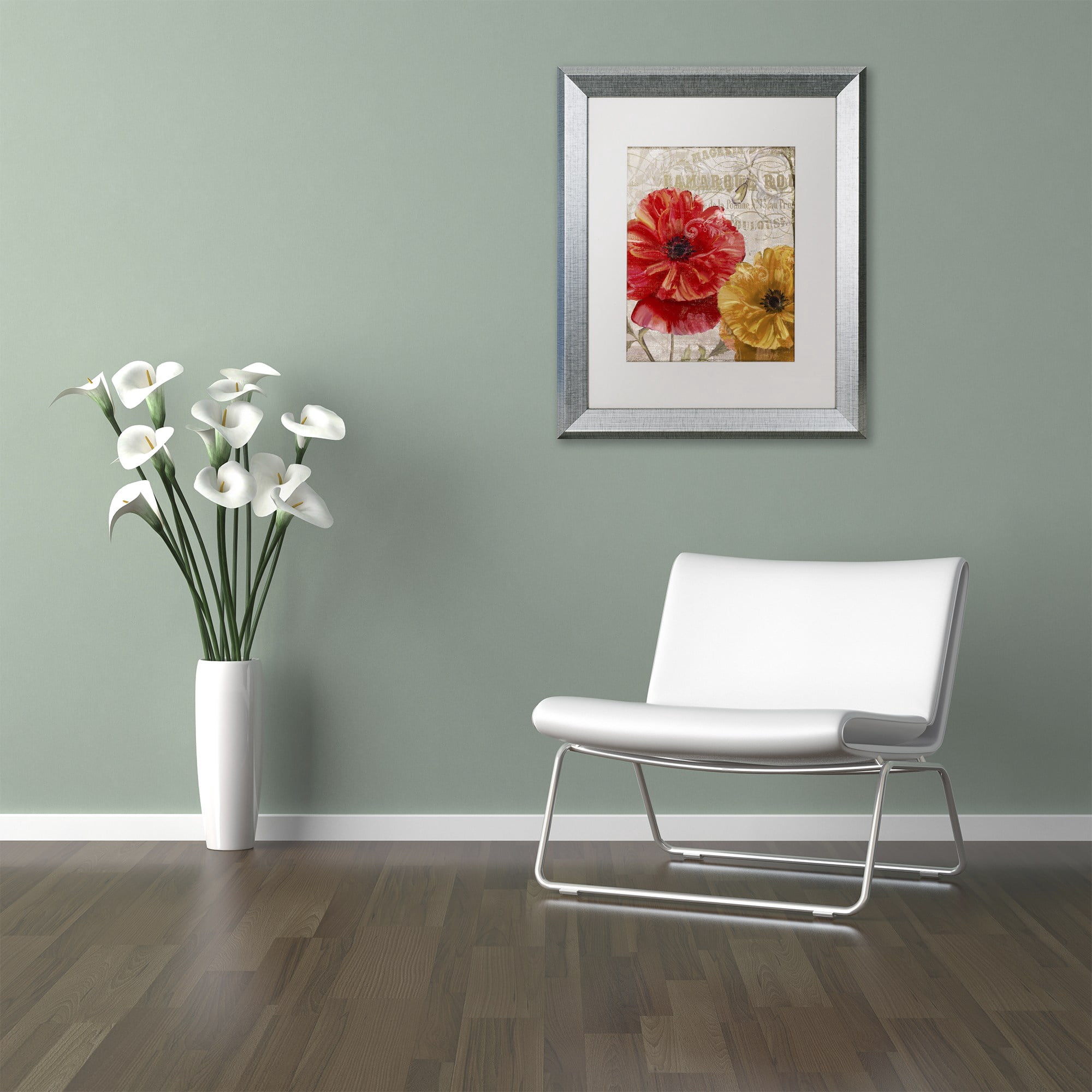 Trademark Fine Art "March" Canvas Art by Color Bakery White Matte, Silver Frame
