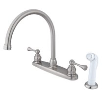 Kingston Brass KB728BL Vintage 8-Inch Centerset Kitchen Faucet, Brushed Nickel