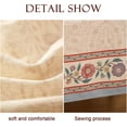 thumbnail image 6 of Beige Linen Long Rectangle Tablecloth,Vintage Indian Style Soft and Colorfast Floral Tablecloths,Decor Table Cover for Kitchen,Dining,Thanksgiving,Christmas,63"*102"-Flowershadow E, 6 of 8