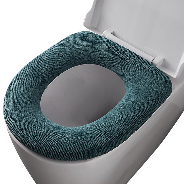 Cojín de asiento de inodoro para el hogar, cojín de inodoro para todas las estaciones con tapa de inodoro con asa
