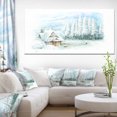 thumbnail image 1 of Christmas Winter Happy Scene - Landscape Canvas Art Print, 1 of 3