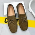 thumbnail image 4 of Big Size Men's Casual Loafers Slip On Leather Shoes Comfortable Lightweight Driving Shoes Male Moccasins Classic Penny Loafer Flats Boat Shoes Outdoor Walking Shoes, 4 of 10
