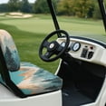 thumbnail image 3 of Uorisanigo Beautiful Scenery Pattern Golf Cart Seat Covers Polyester Golf Cart Seat Covers Club Car Anti-Hot Ezgo Golf Cart Seat Cushions Keeps Seat Warm and Comfortable, 3 of 6
