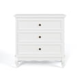 thumbnail image 4 of Superjoe White 3 Drawer Dresser for Bedroom, Wide Chest of Drawers with Ball Bearing Slide, Modern Wood Dresser Wide Nightstand Cabinet for Living Room, 4 of 8