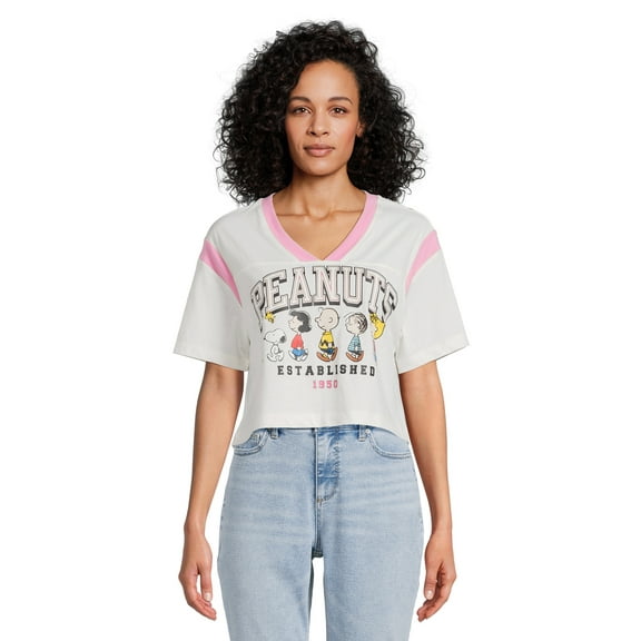 Peanuts Juniors' Skimmer Graphic Tee with Short Sleeves, Sizes XS-XXXL