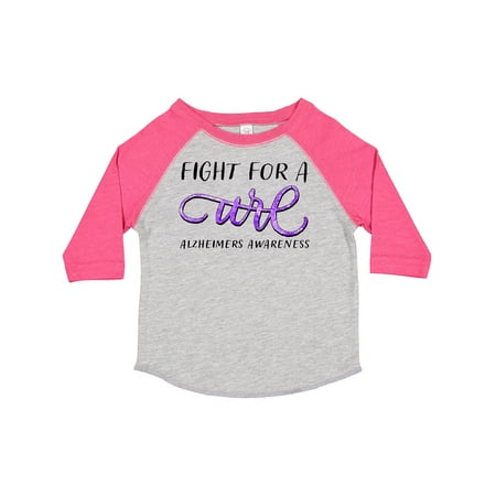 

Inktastic Fight for a Cure Alzheimer s Awareness Purple Ribbon Gift Toddler Boy or Toddler Girl T-Shirt