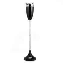 Standing Ashtray, Ashtray with Lid, Steel Smokeless Ashtray Indoor, with 20" 27.5" and 35" Adjustable Height, Black