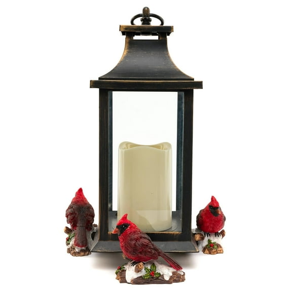 Potty Feet Red Cardinal Bird Plant Pot Feet - Set of 3