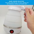 thumbnail image 4 of DREAMOSA Portable Foldable Electric Kettle Small Travel Collapsible Heating Water Boiler For Coffee Tea Fast Water Boiling 110V 600ML, White, 4 of 6