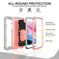 thumbnail image 2 of Dteck Case for iPhone SE 2022 4.7-inch,Shockproof Rugged Rubber Armor 3-Layer Protection iPhone 7/iPhone 8 Case Hybrid Hard PC Back With Ring Holder Kickstand iPhone SE 2020 Cover,Gray+Rosegold, 2 of 6