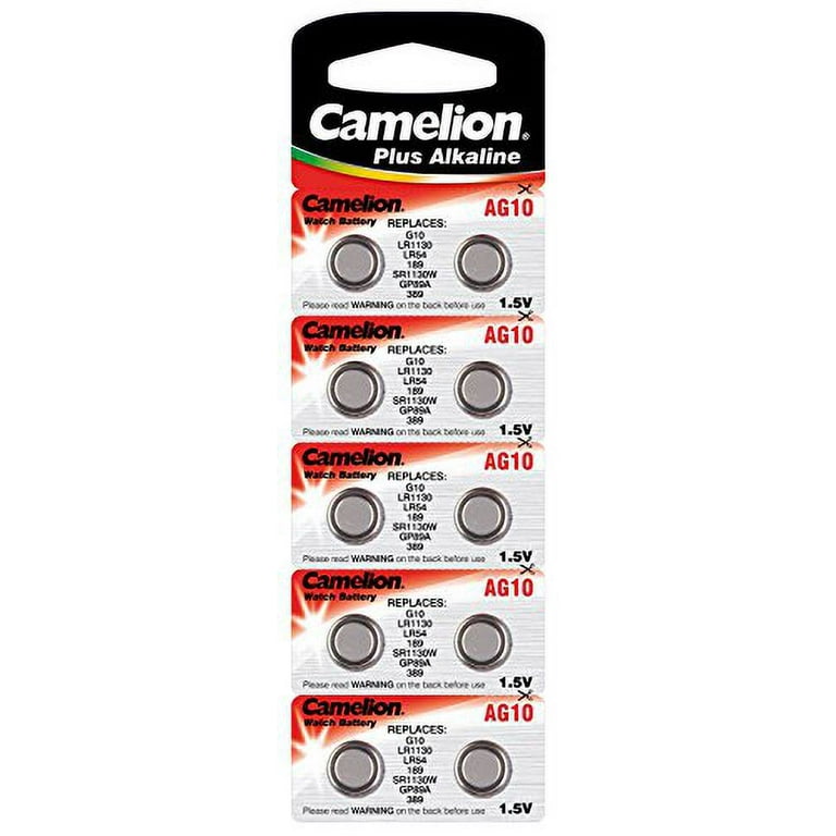 Pack de 10 piles Camelion Alcaline AG10 0% Mercury/Hg au meilleur