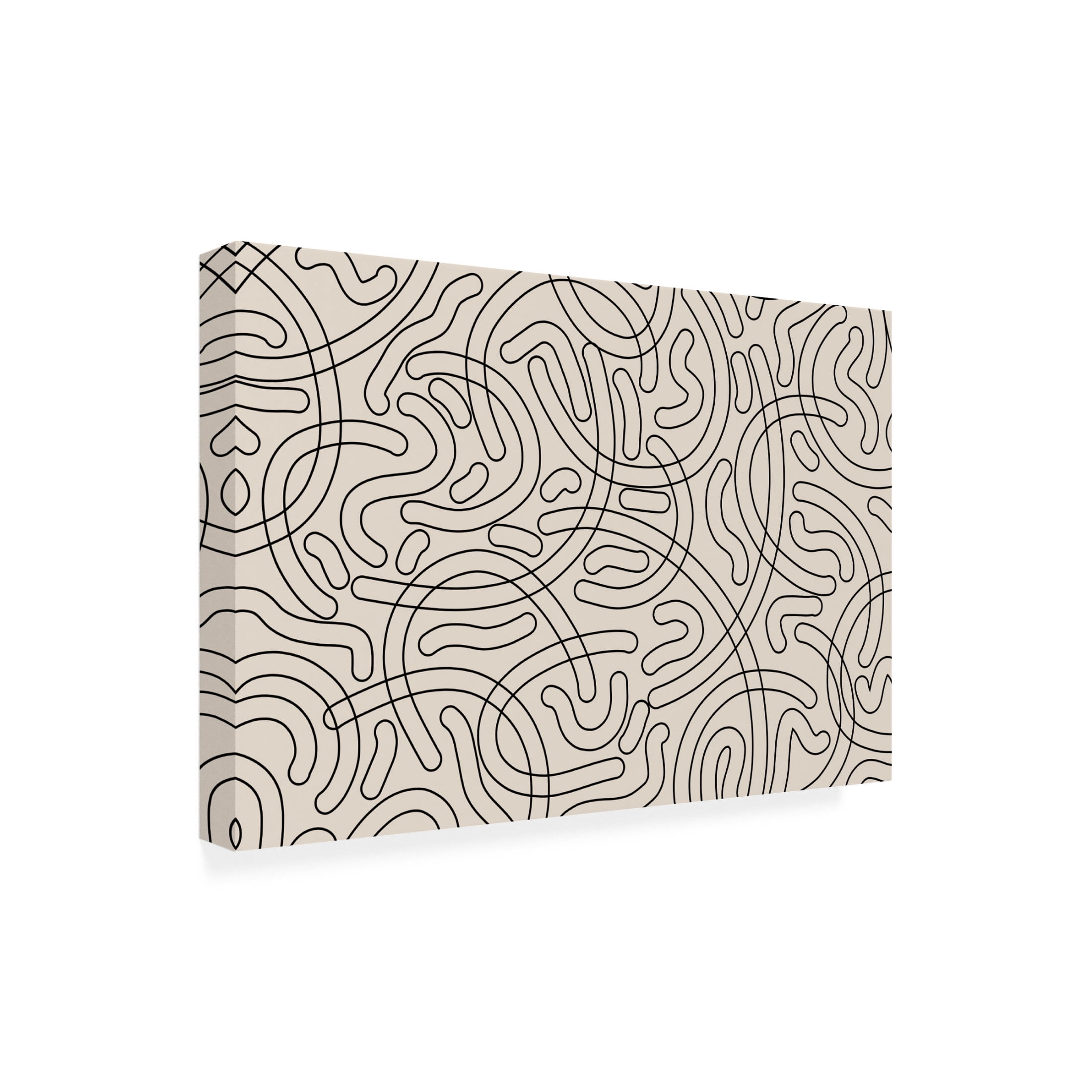 Canvas Wall Art - Treechild 'Simple Tube Line Pattern' Wall Art for Living Room, Bedroom, or Office D?cor by Trademark Fine Art - 24 x 16 Inches