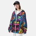 thumbnail image 3 of Daiia Neon Graffiti Urban Art UPF 50+ Sun Protection Hoodie Jacket Lightweight Long Sleeve Sun Shirt for Women Men with Pocket Hiking Outdoor-Medium, 3 of 7