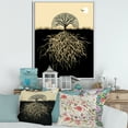 thumbnail image 2 of Designart 'Tree Silhouette With Underground Roots' Traditional Framed Canvas Wall Art Print, 2 of 5