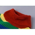 thumbnail image 4 of Haut à Manches Longues Rayé Arc-en-Ciel Col Roulé Tricot, 4 of 5