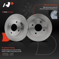 thumbnail image 4 of A-Premium 10.22 inch (259.6mm) Front Vented Disc Brake Rotors + Ceramic Pads Kit Compatible with Select Nissan Models - Versa 2009 2010 2011, 6-PC Set, 4 of 6