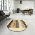 thumbnail image 3 of Ahgly Company Indoor Round Contemporary Brown Gold Solid Area Rugs, 6' Round, 3 of 6