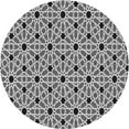 thumbnail image 1 of Ahgly Company Machine Washable Indoor Round Transitional Black Area Rugs, 6' Round, 1 of 7