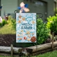 thumbnail image 3 of Hello Summer Starfish Seashells Beach Seaside Ocean Vacation Seasonal Garden Yard Flag 12"x 18" Double Sided Polyester Welcome House Flag Banners for Patio Lawn Outdoor Home Decor, 3 of 6